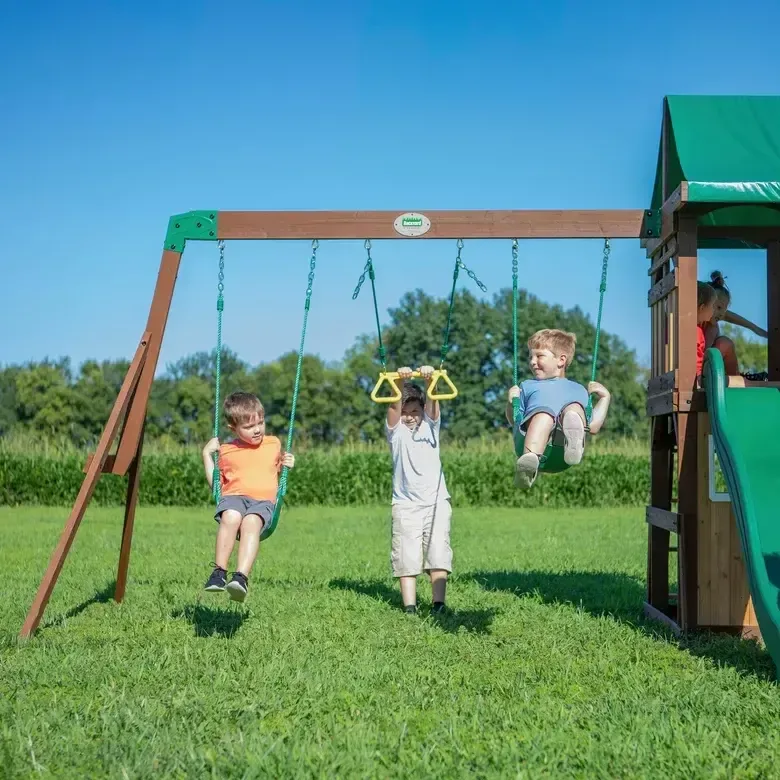 Кула за игра Backyard Discovery Lakewood с люлки и пързалка, снимка 6