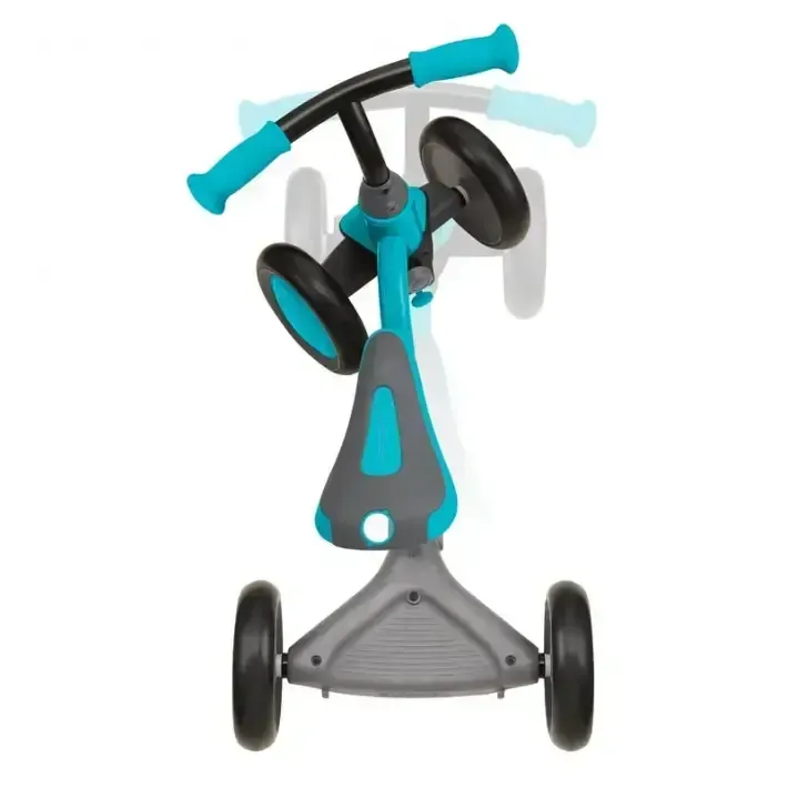 Колело за баланс Globber Learning bike 3 в 1 Deluxe – синьо-зелено, снимка 6