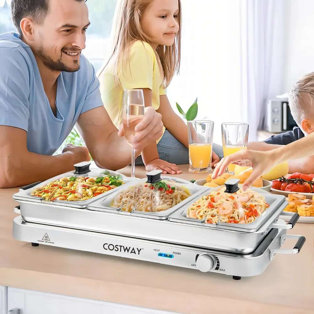 Електрически бейн-мари 3 в 1 с 3 тави, 9 л, 450 W, до 150 °C, снимка 7