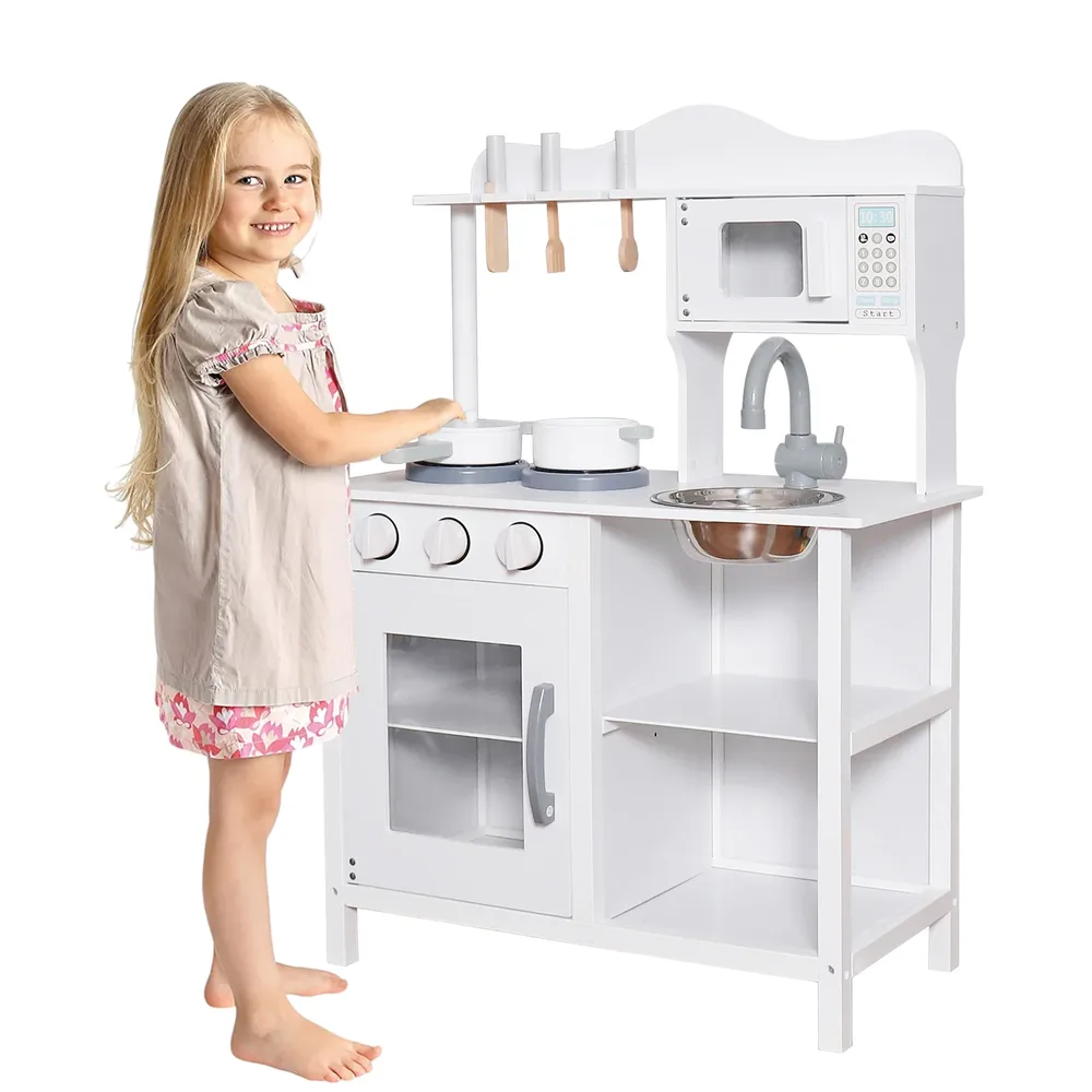 Детска дървена кухня бяла W10C404H, снимка 3