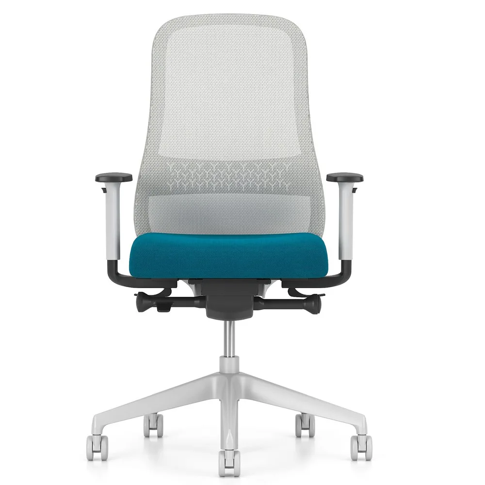 Работен стол Souly Mesh Light Grey LUH2, снимка 6