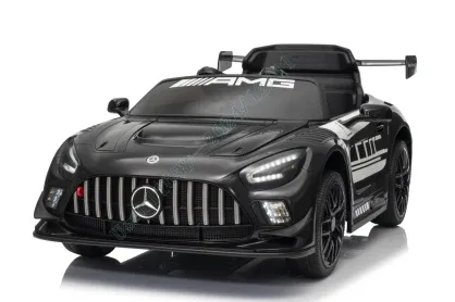 Детска електрическа кола Mercedes-AMG GT3 с дистанционно и 3 скорости, черна