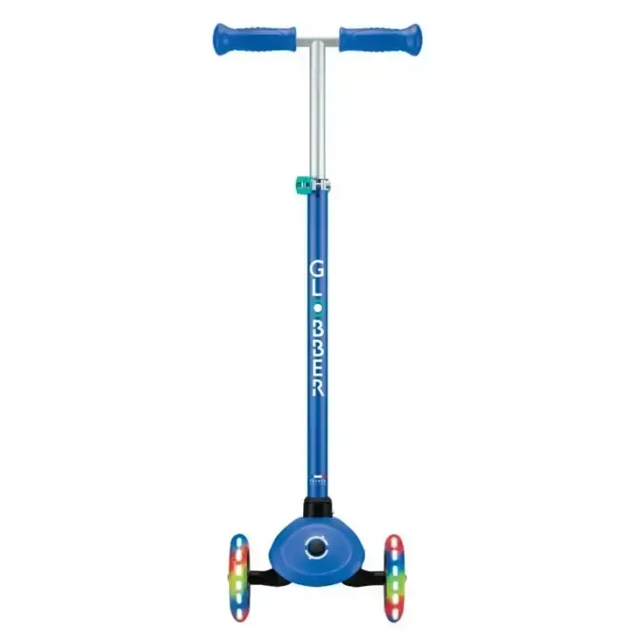 Детска тротинетка с 3 светещи колела GLOBBER PRIMO PLUS LIGHTS, синьо - зелена, снимка 5