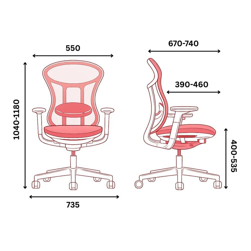 Работен стол Prox MESH WHITE, снимка 10