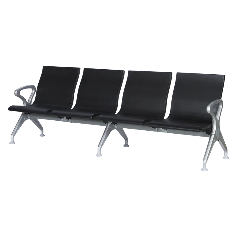 Посетителска пейка с 4 места Carmen CR-1035-4 - черна, снимка 3
