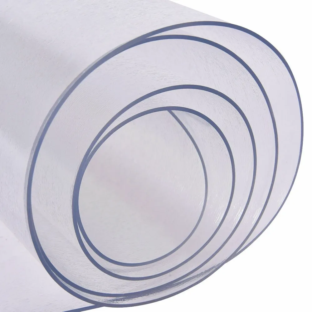 Прозрачна подложка за под офис стол от PVC, 120 × 150 см, снимка 3