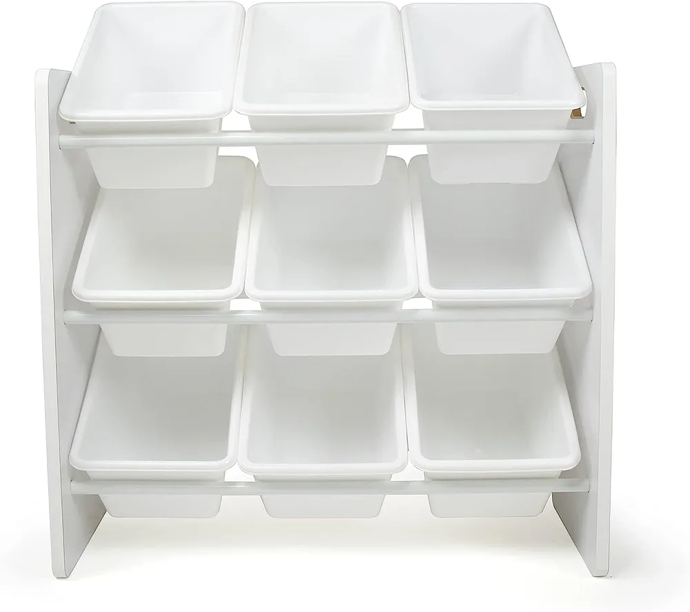 Етажерка за играчки с 9 кутии за съхранение WHITE JWTR-3006, снимка 3