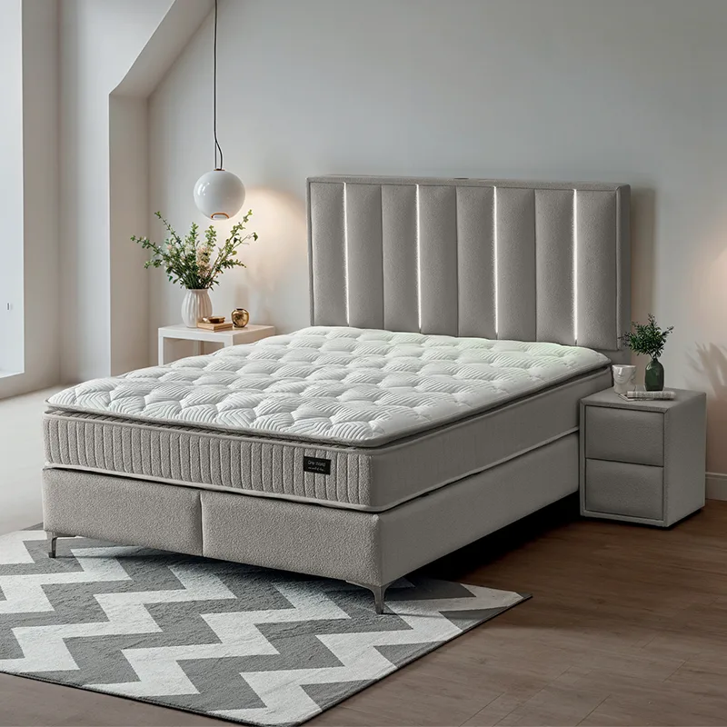 Тапицирана спалня с матрак MINI MOONLIGHT 140 х 200 - пясък 04, снимка 6