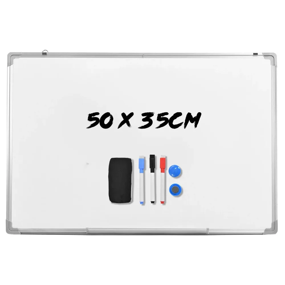 Магнитна бяла дъска 50 × 35 см с маркери и магнити