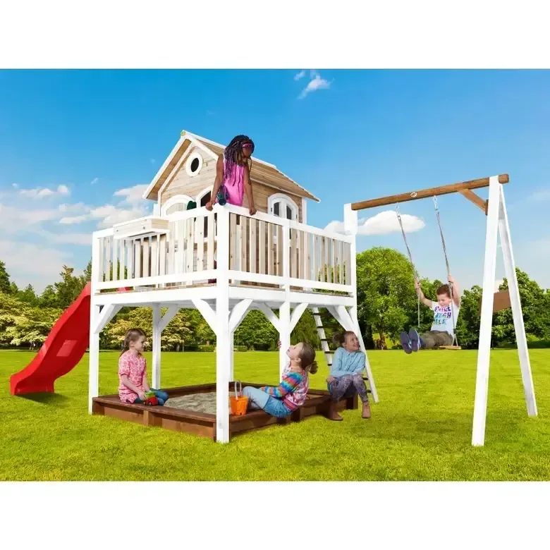 Мега Къща Liam, Axi с катерушка и 1 люлка - Red Slide, снимка 9