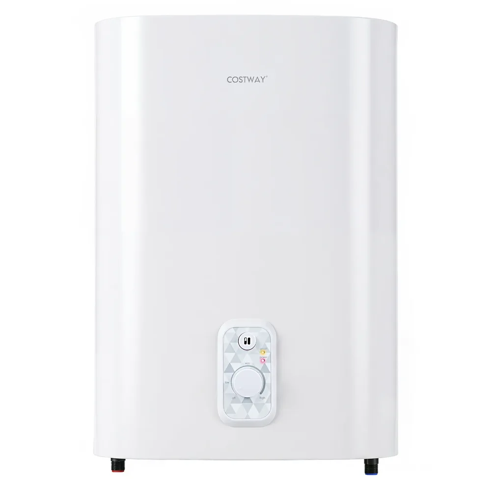 Електрически бойлер 25 л, 1300/2000 W, с двоен резервоар, вертикален/хоризонтален монтаж, бял