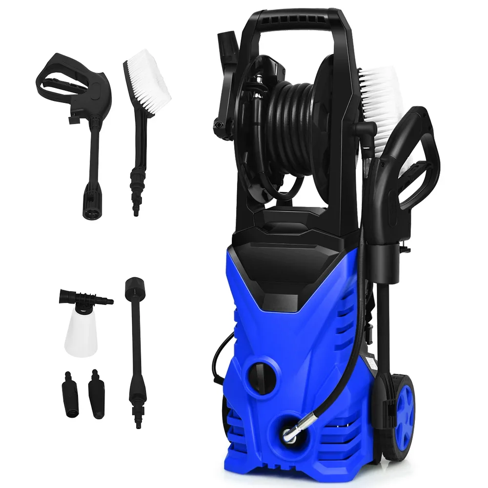 Водоструйка 1400 W с аксесоари и налягане 140 бара, синя, снимка 4