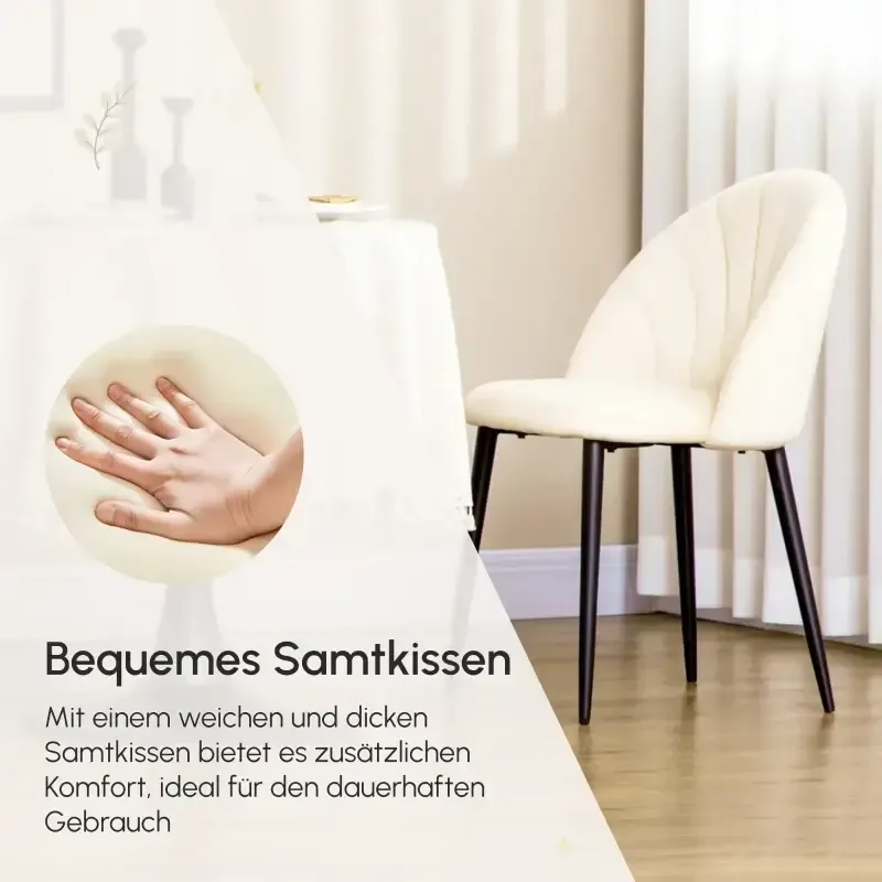 Комплект от 2 трапезни стола в дизайн Scandi, снимка 2