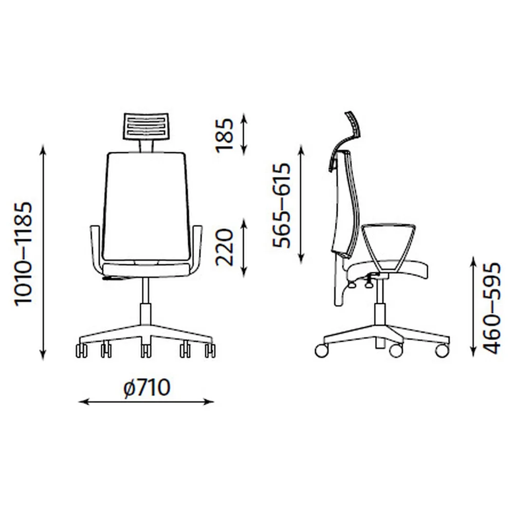 Работен стол I-Line HR – зелен (Lucia YB 156), снимка 2