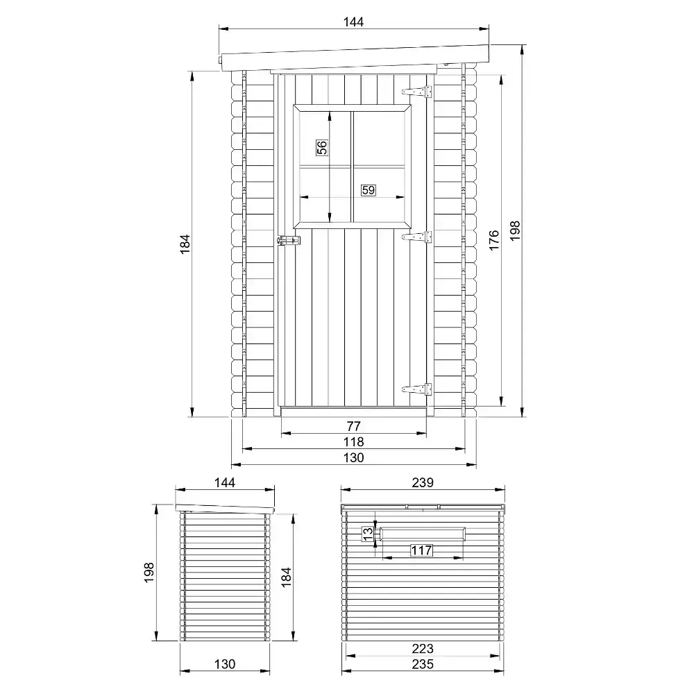 Дървена барака – 130 × 235 см – 3 м², снимка 5