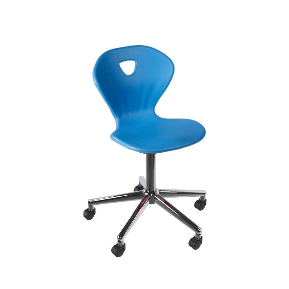 Ученически стол Kori Swivel Chrome – червен ПП, снимка 6