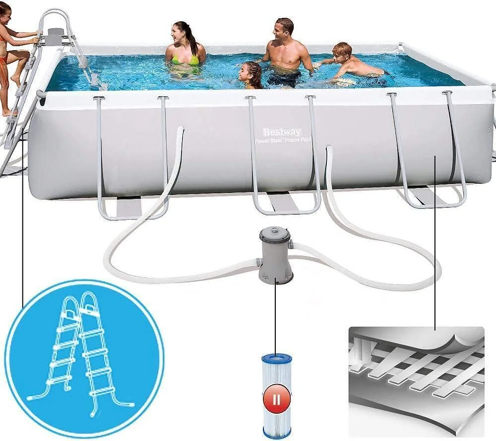 Сглобяем басейн Bestway 56441- 201 × 100 × 404 см, снимка 2