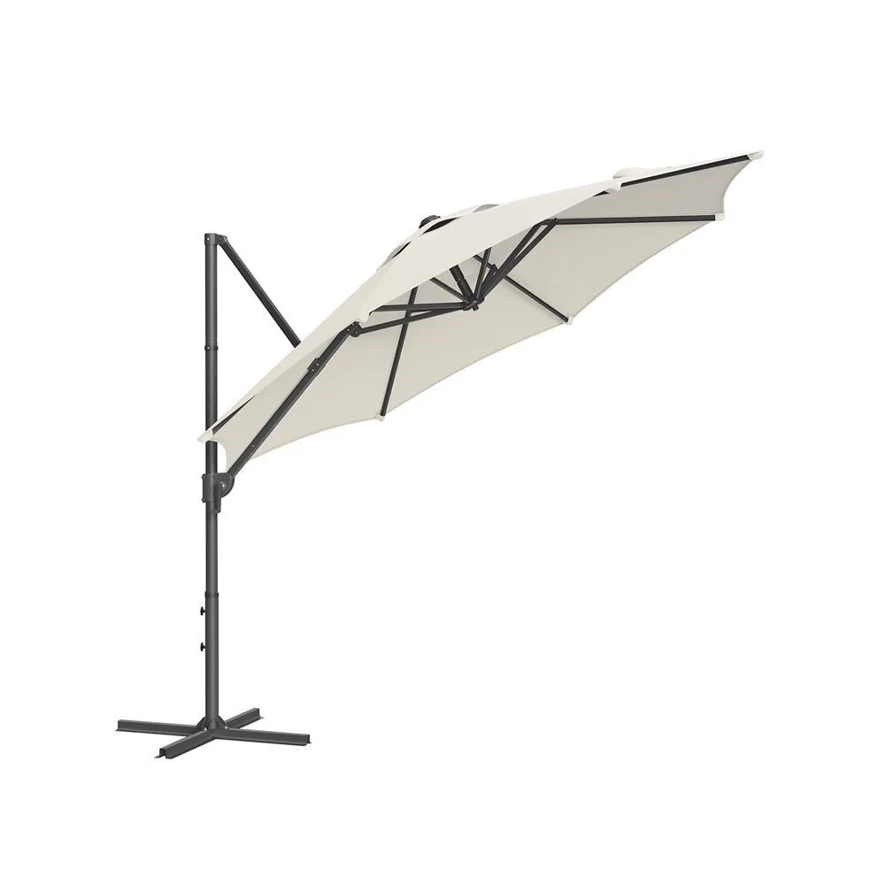 SONGMICS конзолен чадър UPF 50+ - Бял