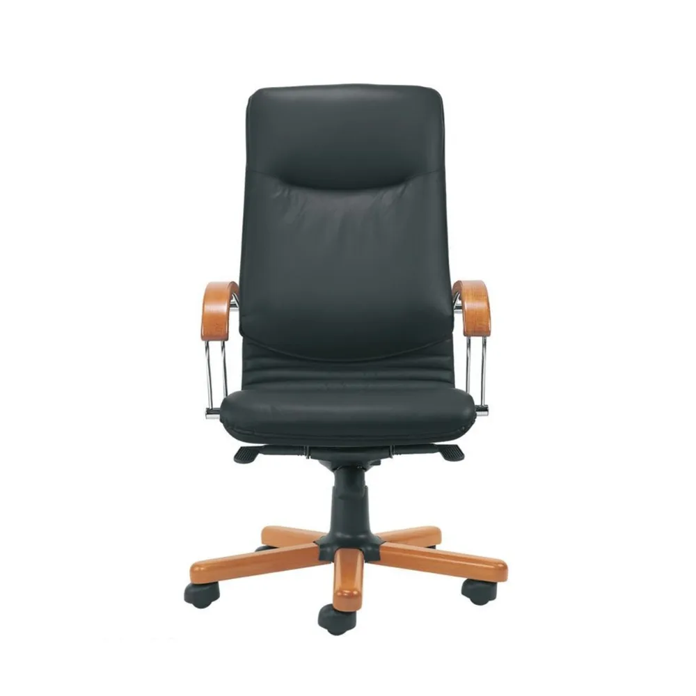 Мениджърски стол Nova Wood Leather, снимка 3