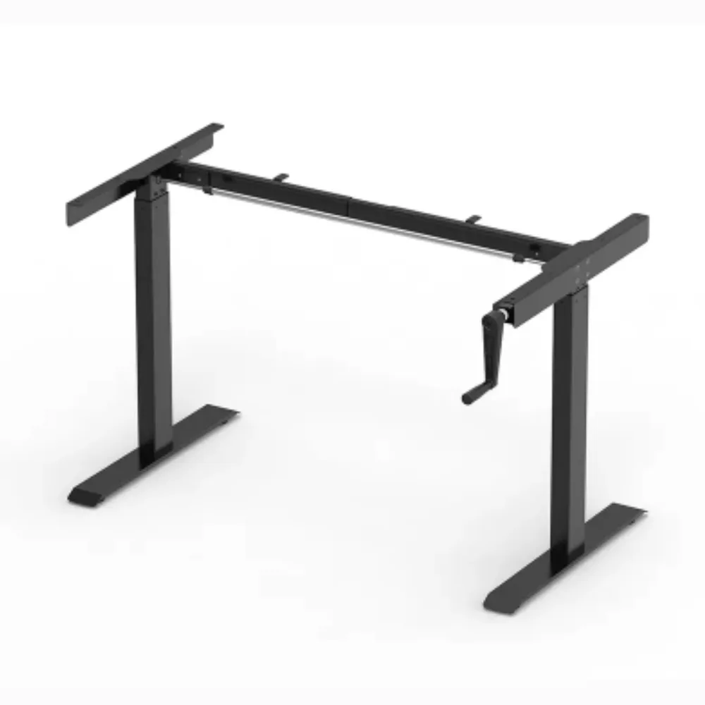 Основа за бюро Ergo Desk - механична регулация – сив метал, снимка 2
