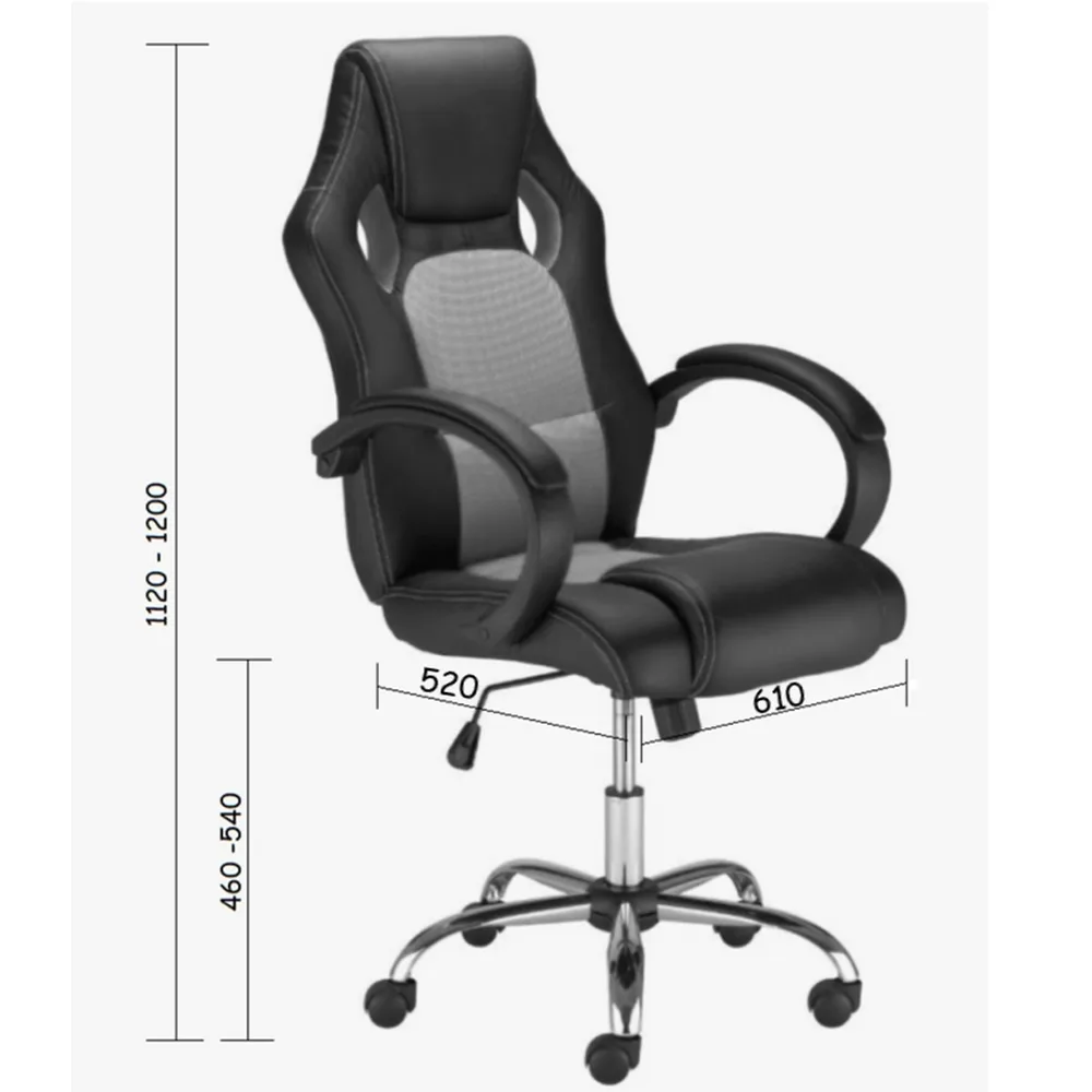 Геймърски стол Race Steel – Race Red, снимка 3