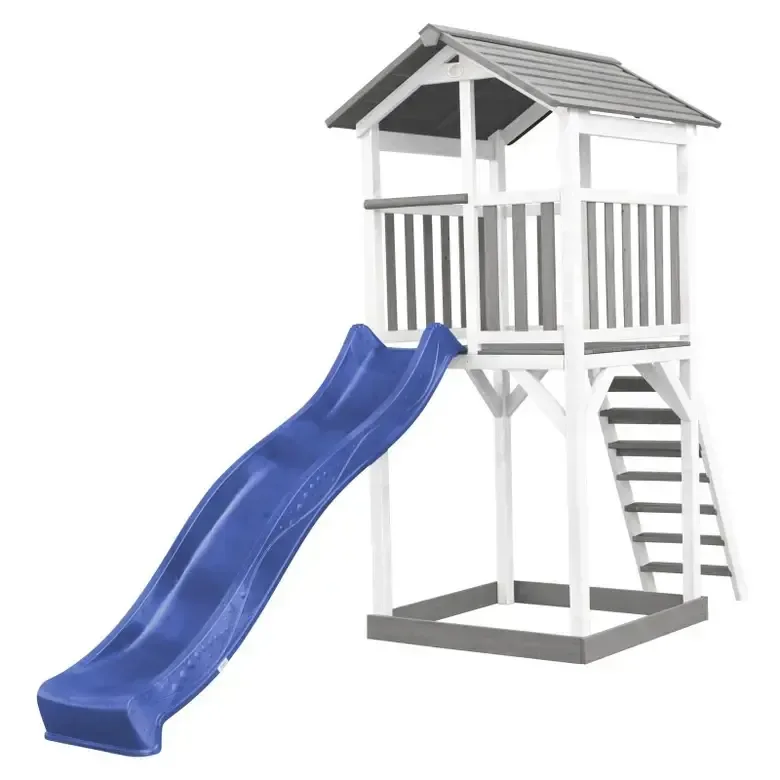 Кула за игра Beach Tower Сиво/Бяла