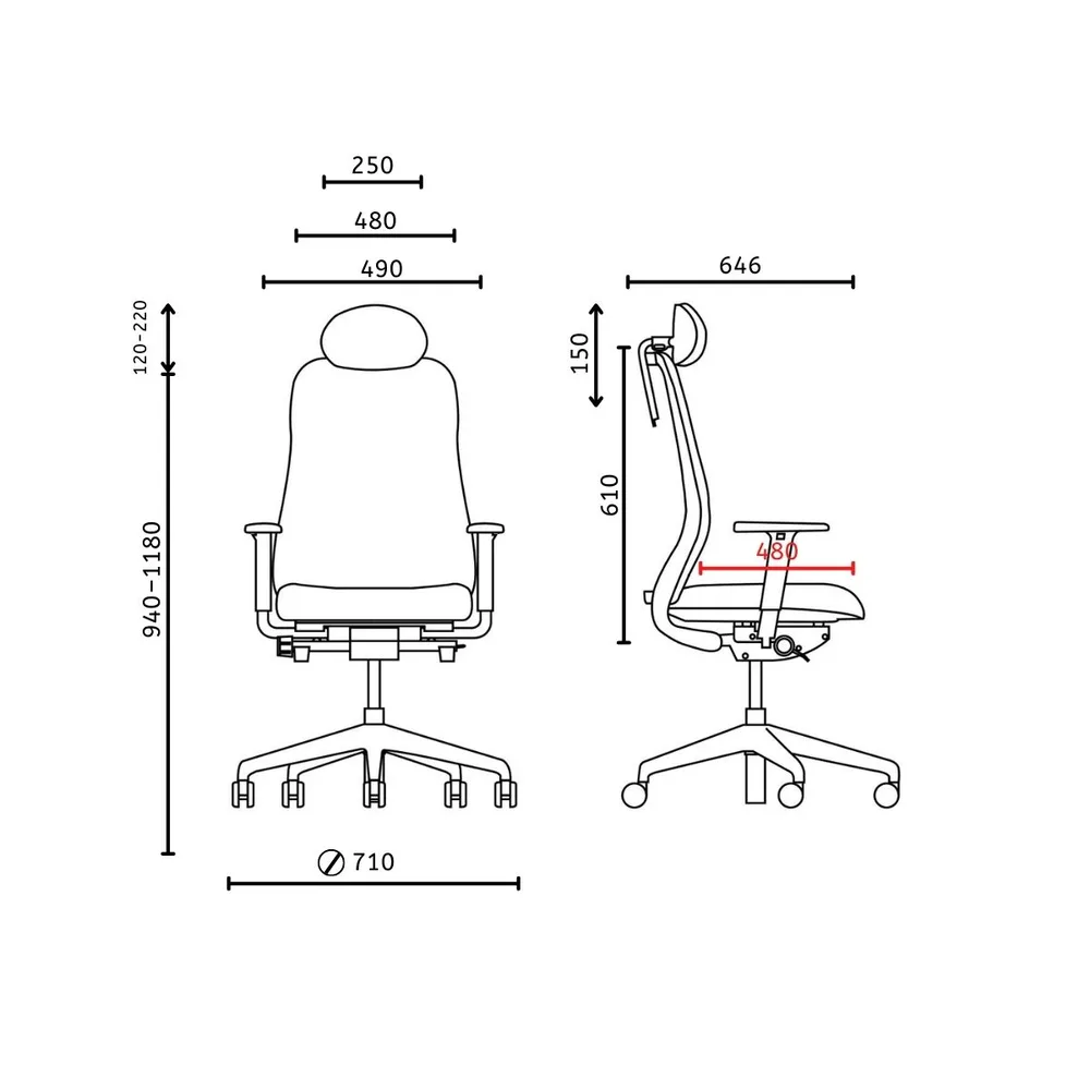 Работен стол Souly Light Grey HRUA3, снимка 9
