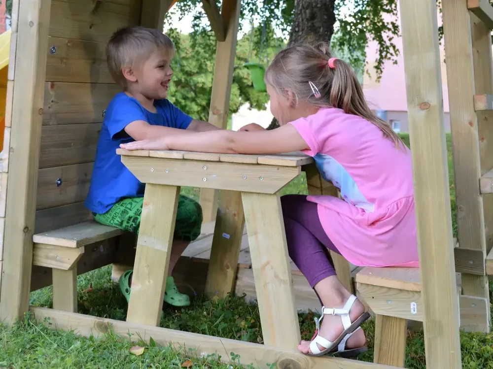 Кула Junior Activity с пързалка, пясъчник, една люлка и пейка, снимка 8