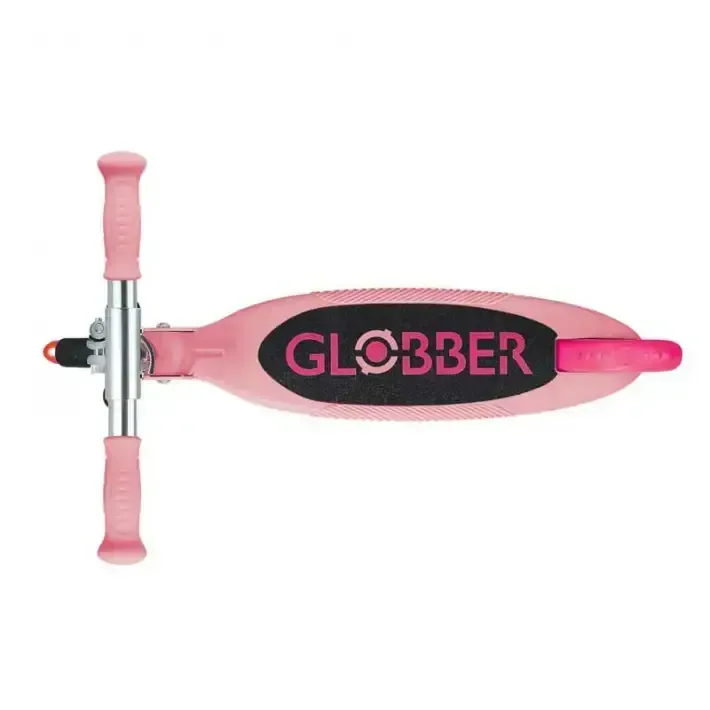 Детска сгъваема тротинетка с две светещи колела Globber Flow Foldable Junior Lights - розова, снимка 3