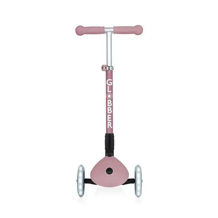 Сгъваема еко тротинетка с 3 колела GLOBBER JUNIOR FOLDABLE LIGHTS ECOLOGIC – цвят бери, снимка 2