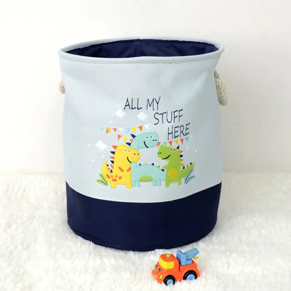 Кош за играчки, дрехи, пране, сгъваем, с удобни дръжки, за детска стая, спалня, дневна - динозаври, снимка 6