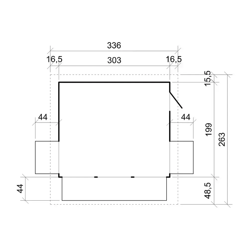 Дървен щанд – 303 × 199 см – 6 м² – код TTM150BZ, снимка 8