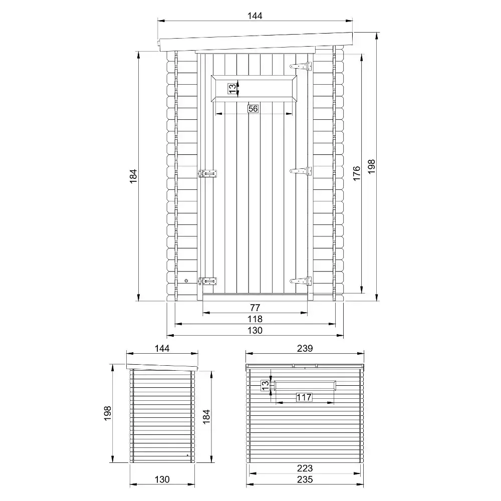 Дървена барака A - 130 × 235 см – 3 м², снимка 6
