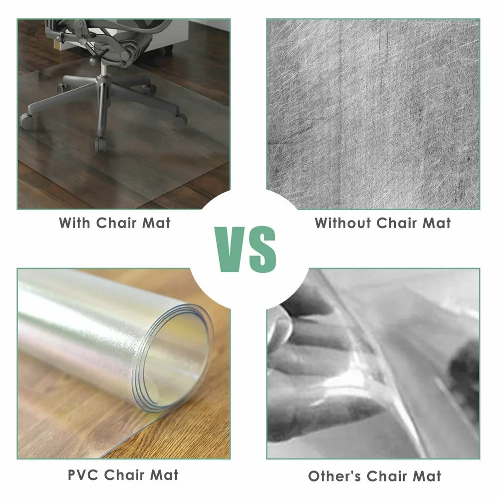 Прозрачна подложка за под офис стол от PVC, 120 × 150 см, снимка 6