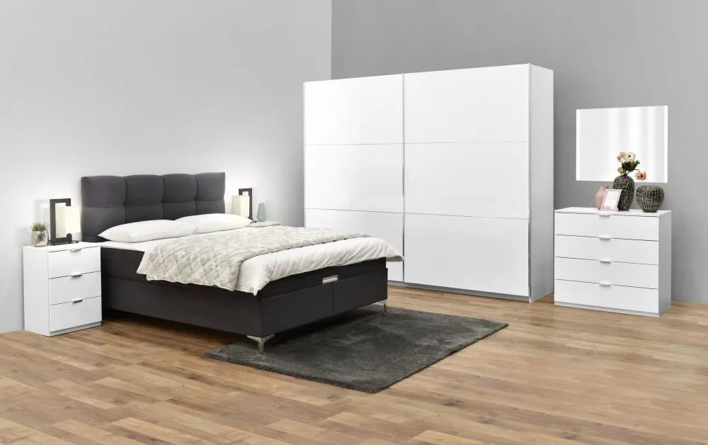 Гардероб ELEGANCE 270 – бял гланц, снимка 2