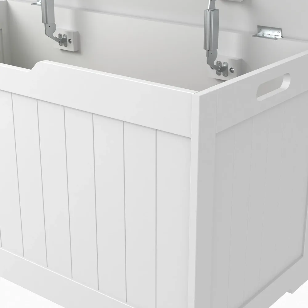 Детска ракла за играчки и пейка 2 в 1 дървена JWTR-3086 WHITE, снимка 5