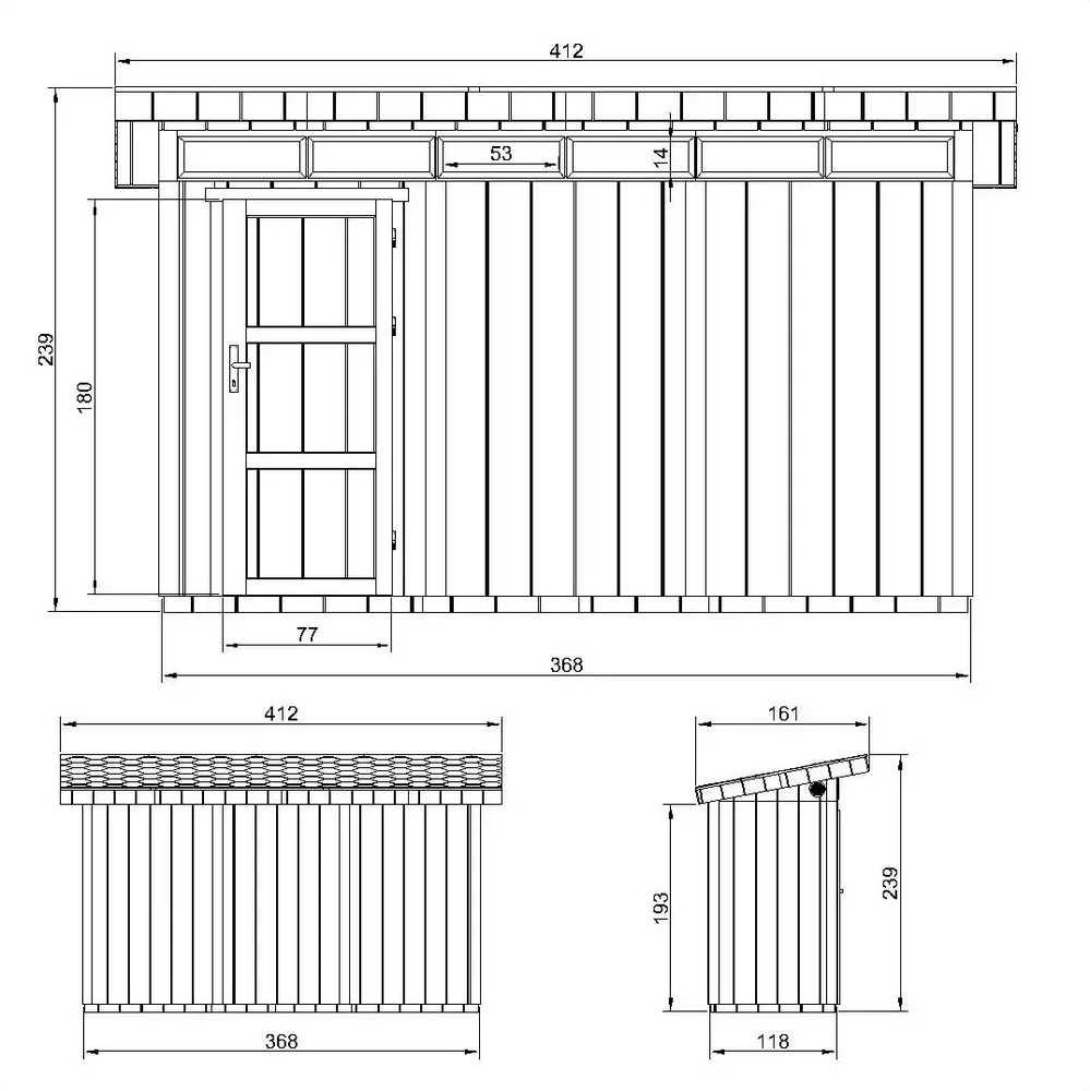 LP® SmartSide® панелен навес с под– 118 × 368 см – 4 м² – Tundra Grey, снимка 7