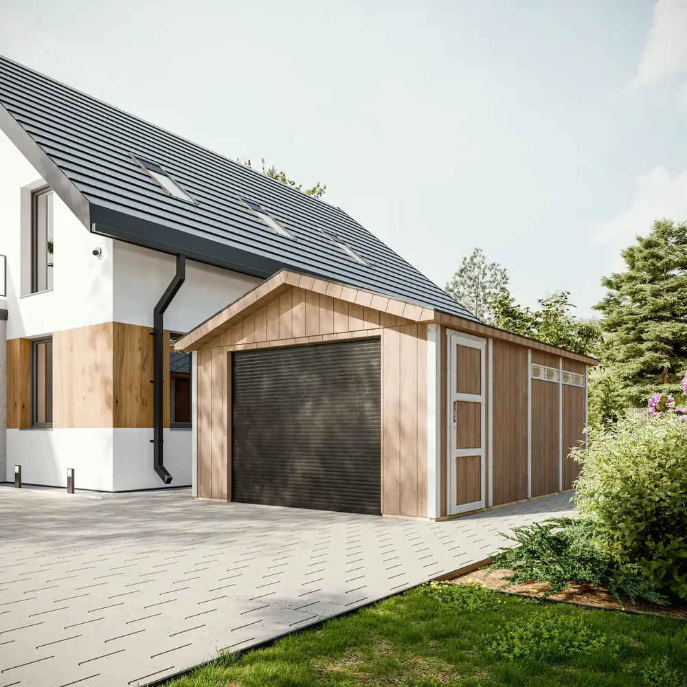 LP® SmartSide® панелен гараж – 354 × 486 см – 17 м², снимка 6