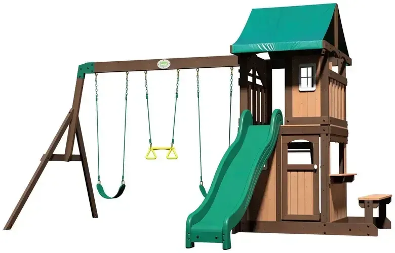 Кула за игра Backyard Discovery Lakewood с люлки и пързалка, снимка 2