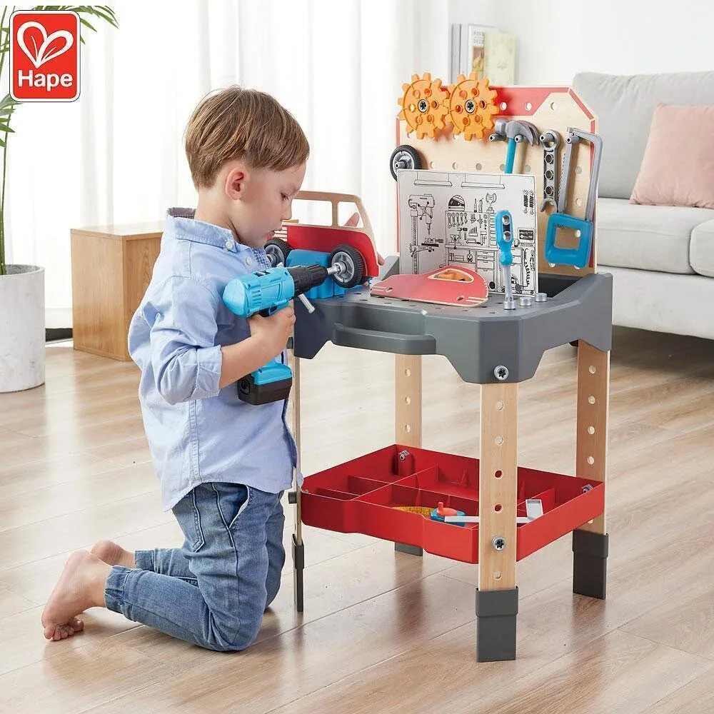 Детски игрален комплект, Hape, Многофункционална работна маса, 71 части, снимка 2