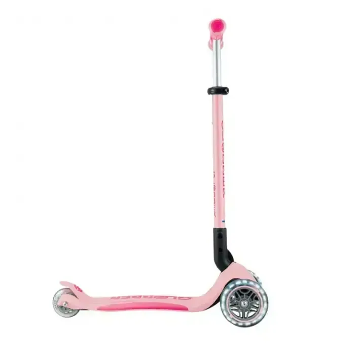 Детска сгъваема тротинетка с родителски контрол Globber Go Up Deluxe Flash Lights, розова, снимка 8