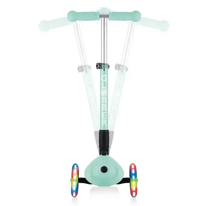 Сгъваема тротинетка със светещи колела Globber Junior Fantasy Lights, ментово зелена, снимка 7