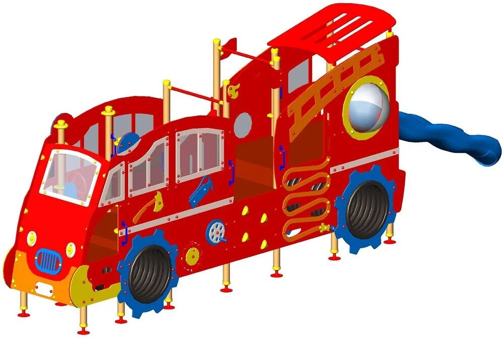 Комбинирано детско съоръжение FIRETRUCK PS0052-1