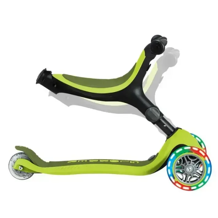 Сгъваема тротинетка с родителски контрол 5 в 1 Globber Go Up Active Lights, лайм, снимка 9