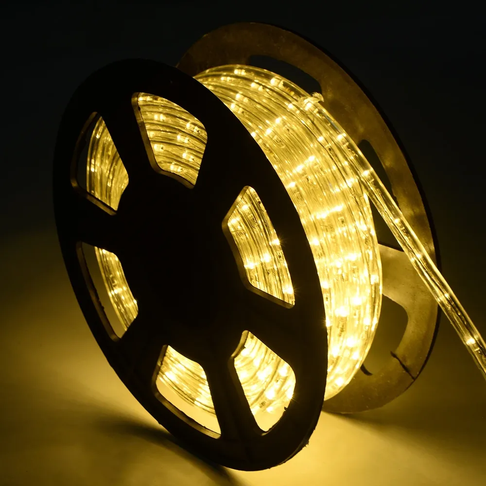 LED светлинен маркуч 20 м със 720 LED, за вътре и навън, бежов