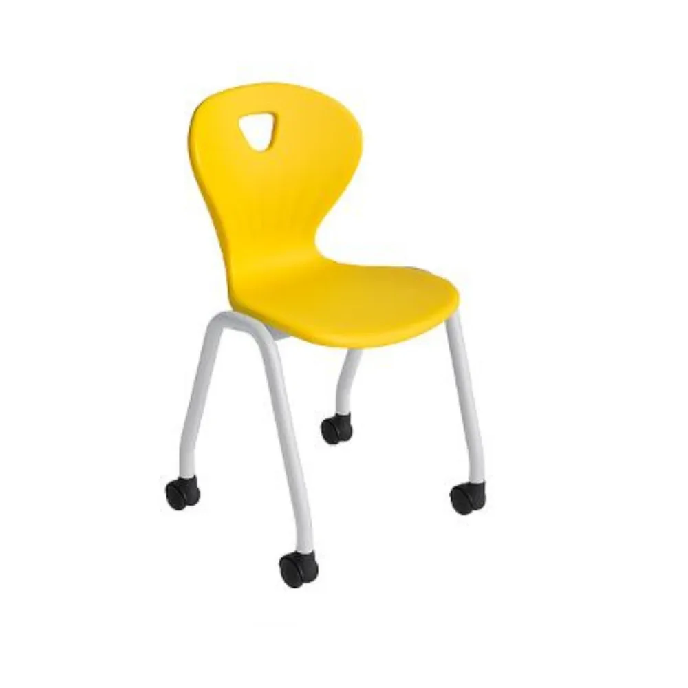 Ученически стол Kori New Wheels - L – син ПП, снимка 6
