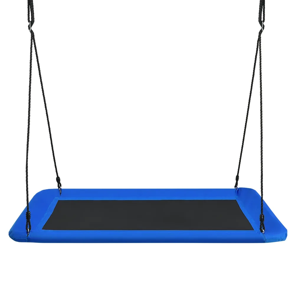 Люлка гнездо за дърво, 150 × 80 см, регулируема височина 100–180 см, синя, снимка 7
