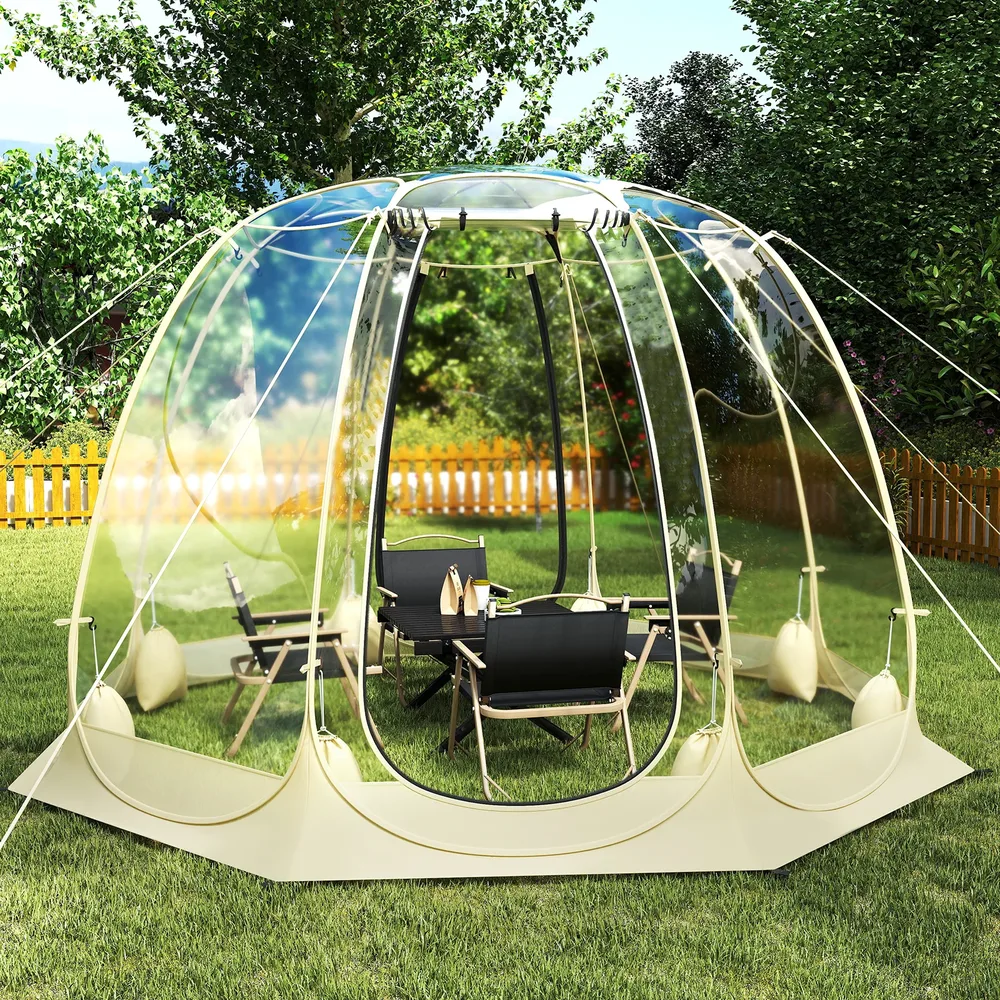 Прозрачна палатка-иглу с PVC стени за 5–6 души, 259 × 259 см, снимка 5