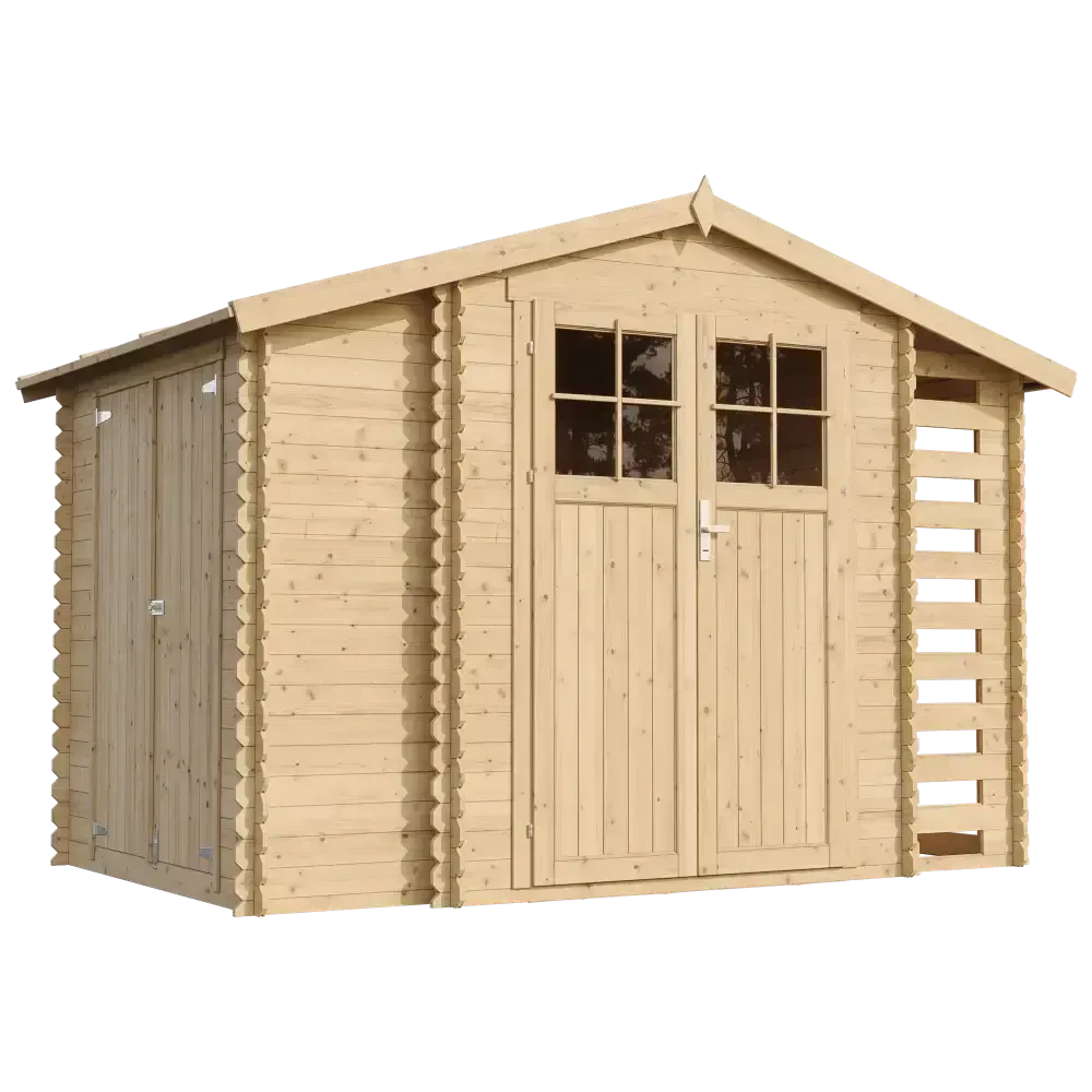 Дървена барака с под – 312 × 200 см – 6 м²