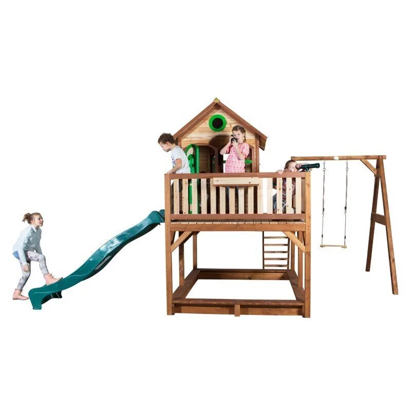 Мега Къща Liam 2, Axi с катерушка и 1 люлка - Green Slide, снимка 6